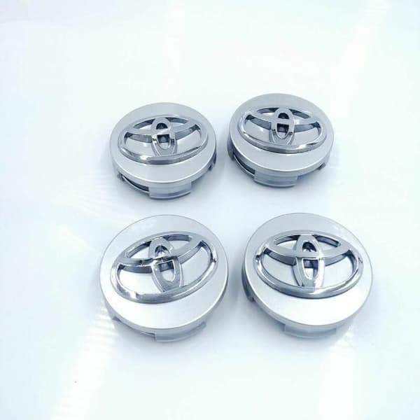 Toyota 4 62mm Hjulkapsel til Sort Logo Badge