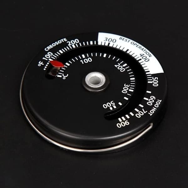 Magnetisk ovnstermometer Peis Temperaturmåler for Røykrør Vedfyrt Grill