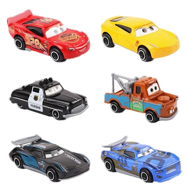 6-pak Lightning McQueen Jackson Storm K Onkel Lastbil Støbt
