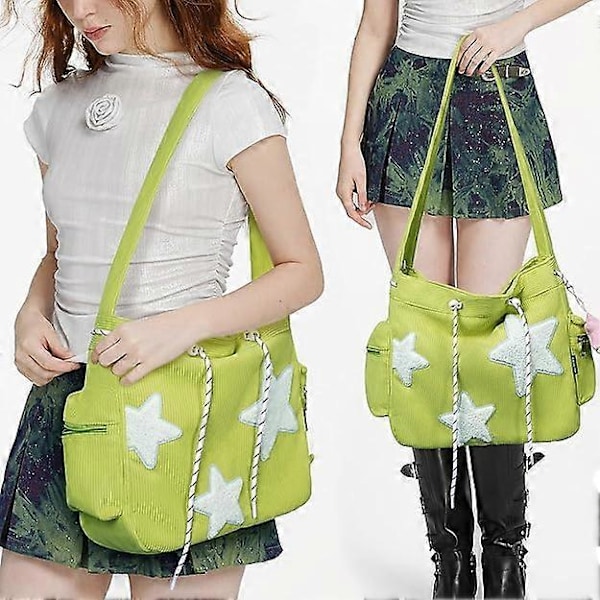 1 stjärnformad söt messengerbag, estetisk crossbody-väska, axelväska