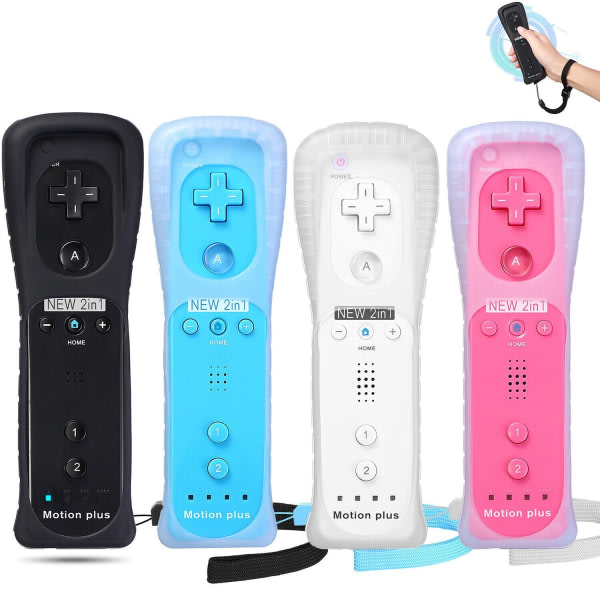 Wii Controller med Motion Plus / Controller för Nintendo - WELLNGS svart
