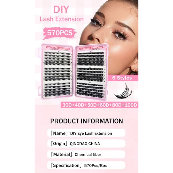 DIY individuelle øyevipper （30D+40D+50D+60D+80D+100D）