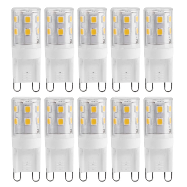 10 st 2W G9 Keramikbas 16LED-lampor för takvägglampa Hembelysning 230V Vitt ljus