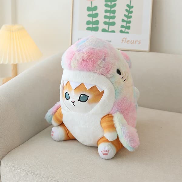 Kawaii Haj Kat Plys Blød Plysdyr Haj Kat & Fo A1 A1