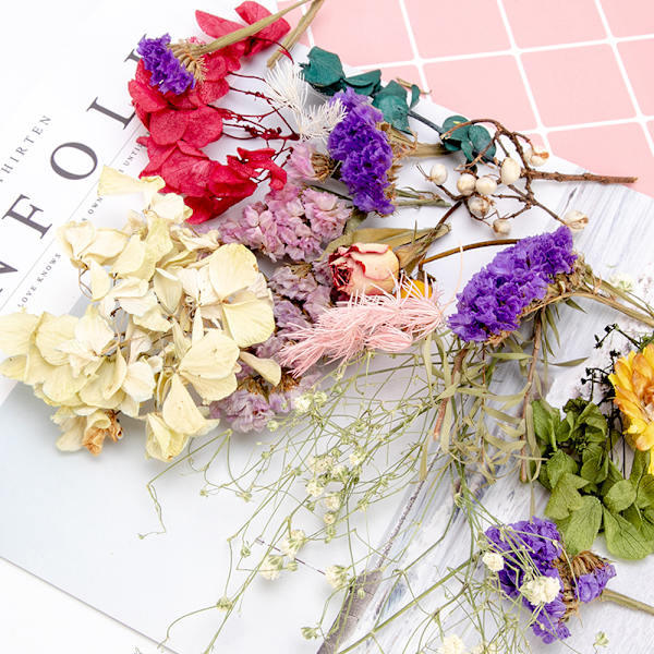 1 æske tørrede blomster DIY tilbehør Aromaterapi lys Epoxy Resionesize