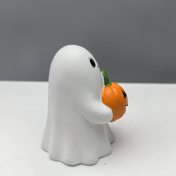 Halloween Spökfigur Läskig Harts Spökstaty Spökprydnad A