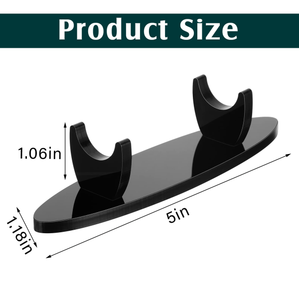 2 stk. Akryl Penneholder Display Stativ (Sort og Transparent)