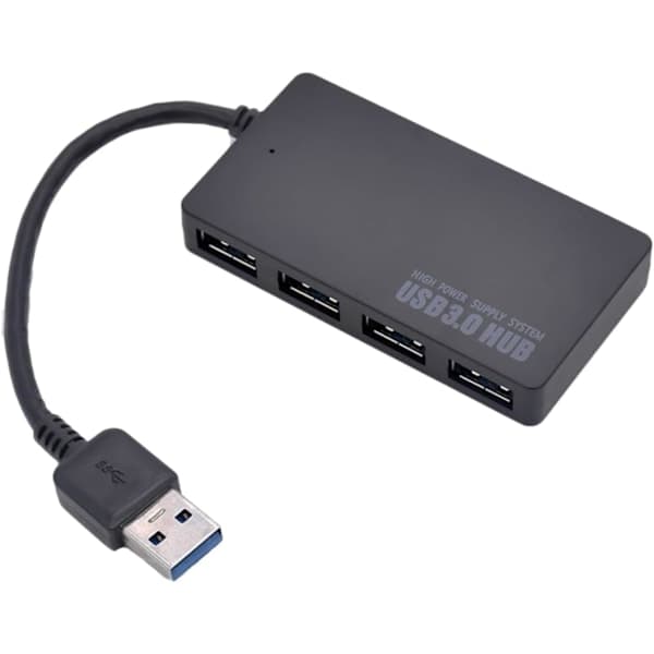 USB-enhedsforbinder 4 USB-hubporte USB-splitter USB-port til smartphone USB-adapter sort