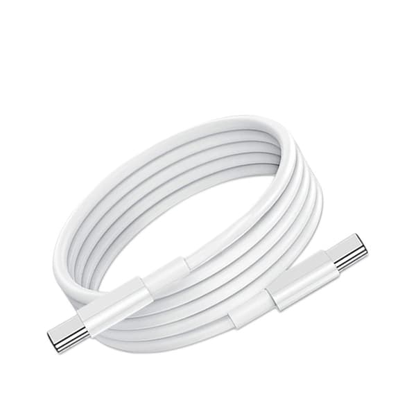 2 stk. Generell 2m hurtigladekabel USB-C til USB-C kabel hvit - Gjelder for Samsung, iPhone, etc.