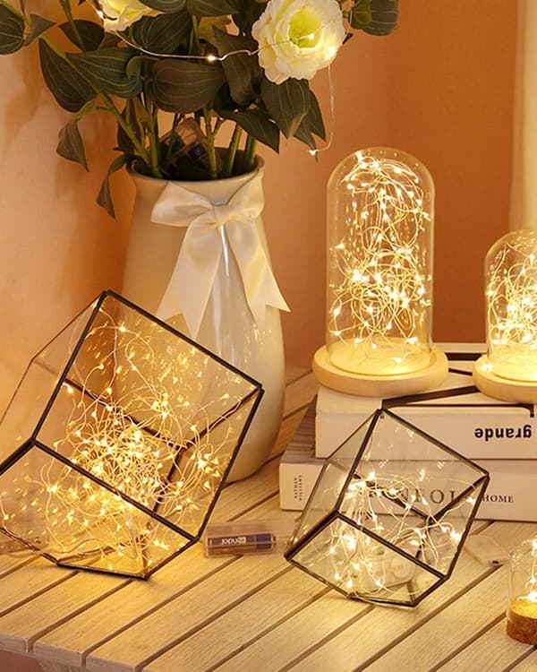 LED strip batteri, 5M 50 LED kobbertråd strip batteri