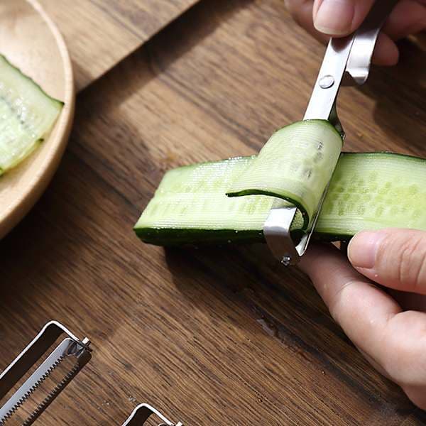 Multifunktionell grönsaks- och fruktskärare i rostfritt stål, potatis, morot A