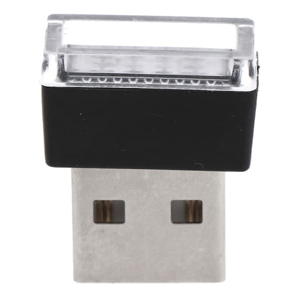 USB LED Bil Interiör Ljusremsa Flexibel Neon Atmosfär Tub Röd Red