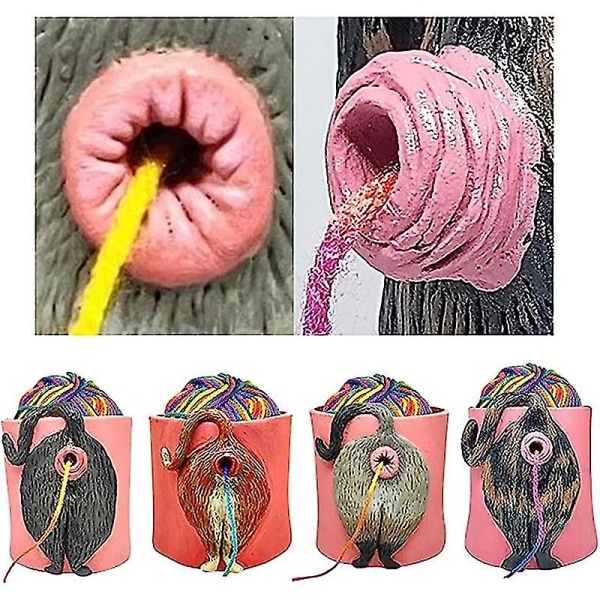 Garn skål för stickning Rolig katt rumpa garn skål husdjur älskare stickare virkare presenter Q3