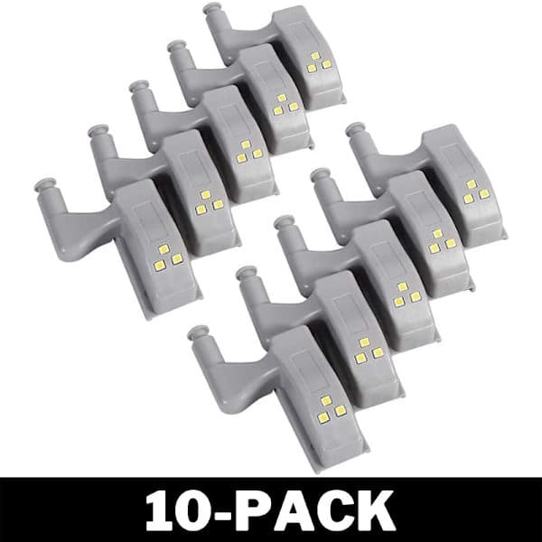 Automatisk LED-skåpsbelysning för gångjärn - Perfekt 10-pack