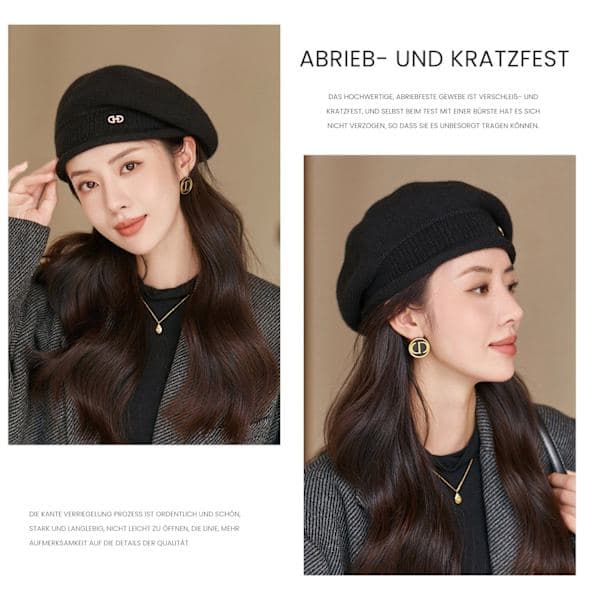 Baret uldhat til kvinder varm baret hat