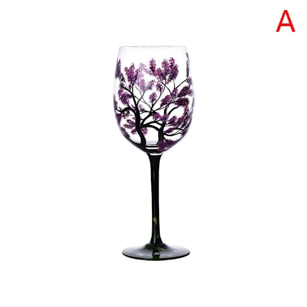 Fire årstider Trær Vinglass Beger Kreativt Trykt Glass CA Onesize