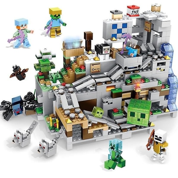 Minecraft Cave Model Block Sett Byggeklosser Leker Gaver - Perfekt