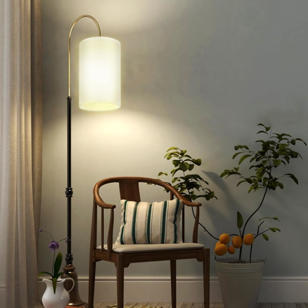 Vit lampskärm - Liten lampskärm i linnetyg E27 lampskärmar för bordslampor, golvlampor, sänglampa, vägg