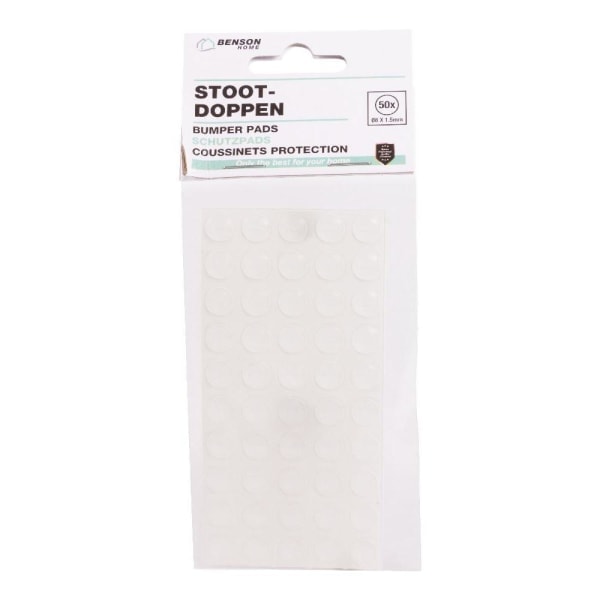 Gummiproppar / Dörrljuddämpare (8 mm x 40 st) - Dämpar ljud Transparent