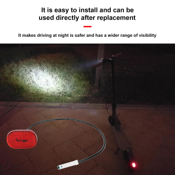 Xiaomi PRO2 -sähköpotkulaudan takavalo - 3 LED -takavalo jarruvaroittimella