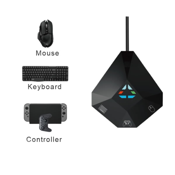 Mus- og tastaturkonvertering, USB-forbindelse, tastatur- og museadapter til PS4, PS3, Xbox One, Xbox 360, nintendo switch lite