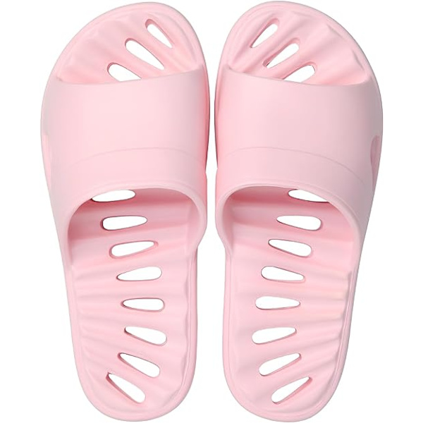 Bruse Tøfler til Kvinder Mænd, Hurtigtørrende Brusebadssko, Anti-Slip Tøfler til Bad Svømmehal Sommer Strand Sandaler 4-4.5