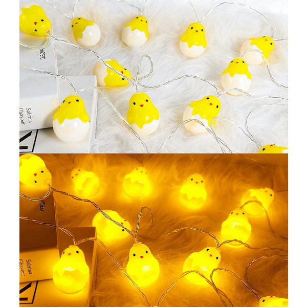Påskkyckling Ljusslinga Påskägg Ljus (3M 21LED utan batteri)
