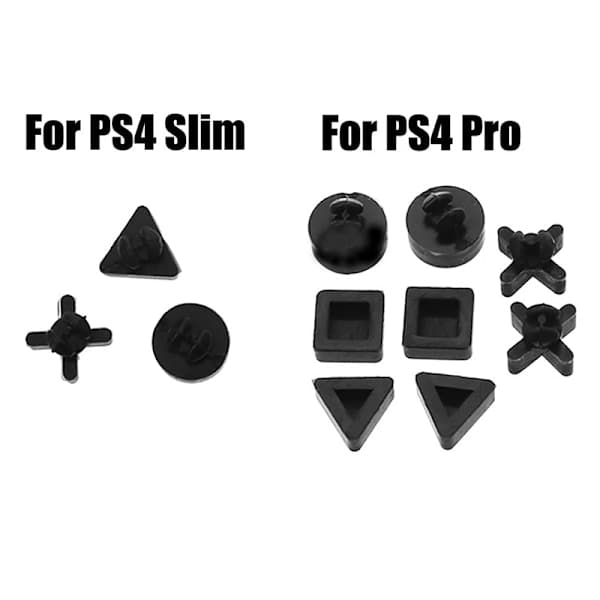 Silikone Bund Gummi Fødder Pads Cover Hætte til PS4 Pro Slim Cons Sort slim slim