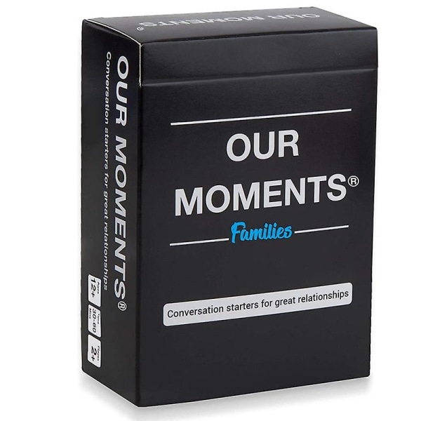 Our Moments Families: 100 Thought Provoking Conversation Starters Questions Card Game Family Party