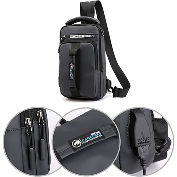 Sling Crossbody Väska Män Stor Kapacitet Ryggsäck Sling Väska Män Liten Crossbody Väska Utomhus Sport Fritid