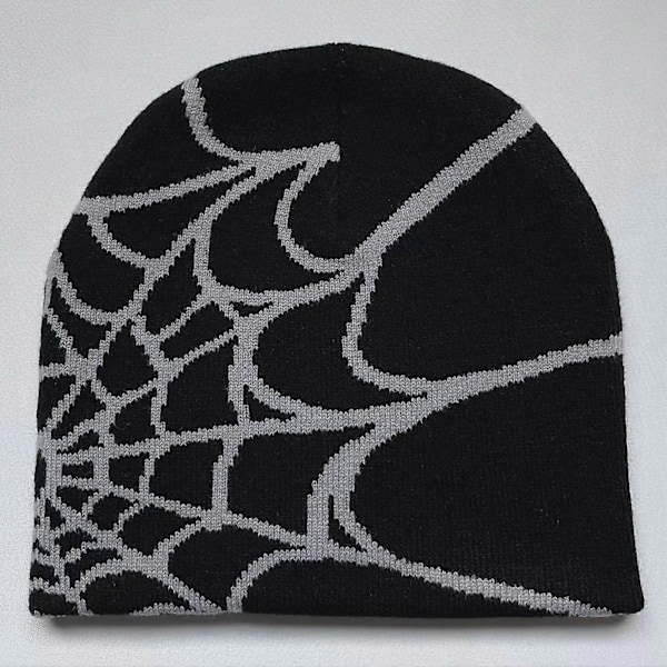 Vinter Beanie Strikket Hat Blød Edderkoppeweb Løstsiddende Slouchy Strikket Vinter Varme Beanies til Koldt Vejr Skate Cap D