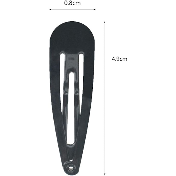 40 stk. 2 tommer metal snap hårklemmer børnehårklemmer pigehårtilbehør 40 Red
