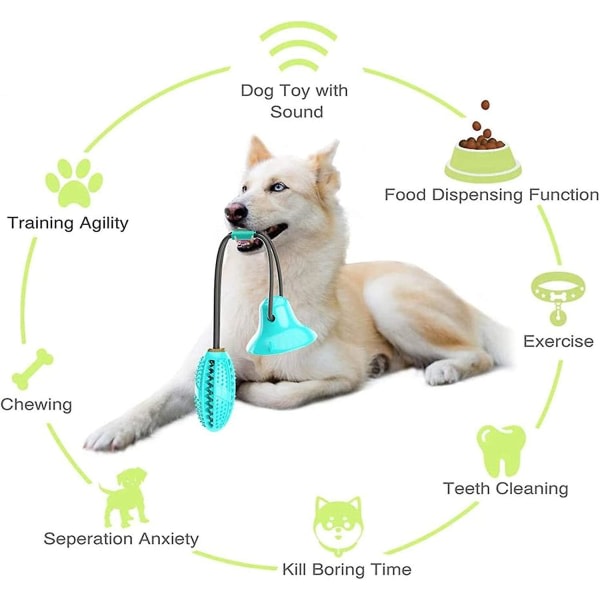 Hundesugelegetøj, træningsreb, multifunktionelt interaktivt kæledyrlegetøj, bruges til aggressiv tygning, molar bidelegetøjskugle