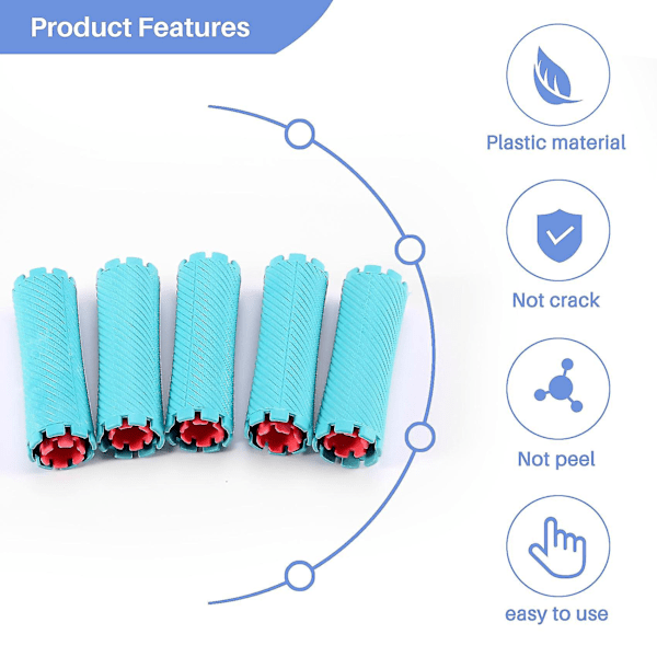 100 st/set 10 Storlekar Hårförlängningsstavar Kit Kalla Permanent Bar Plastlockar Rullar Set Vågig Fluffig C-yuyu