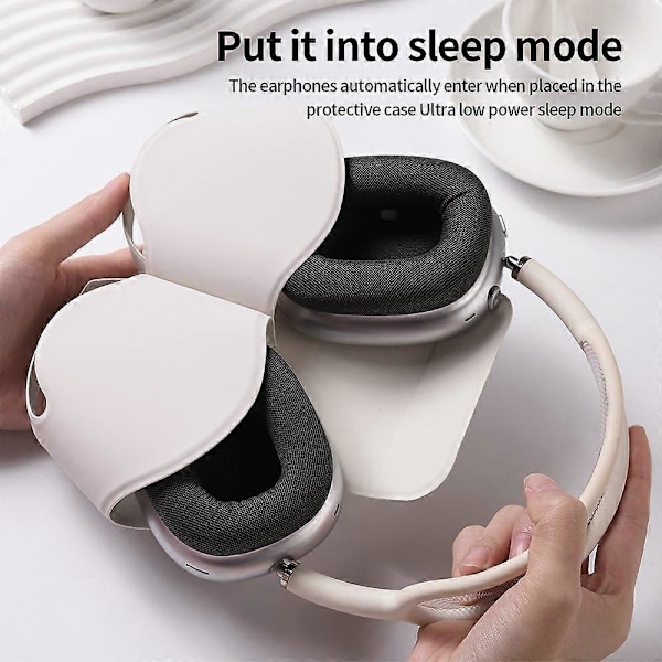 Airpods Max -kuulokkeiden kotelo, jossa lepotila, PU-nahkainen kuulokesuoja - Punainen Multicolor Red