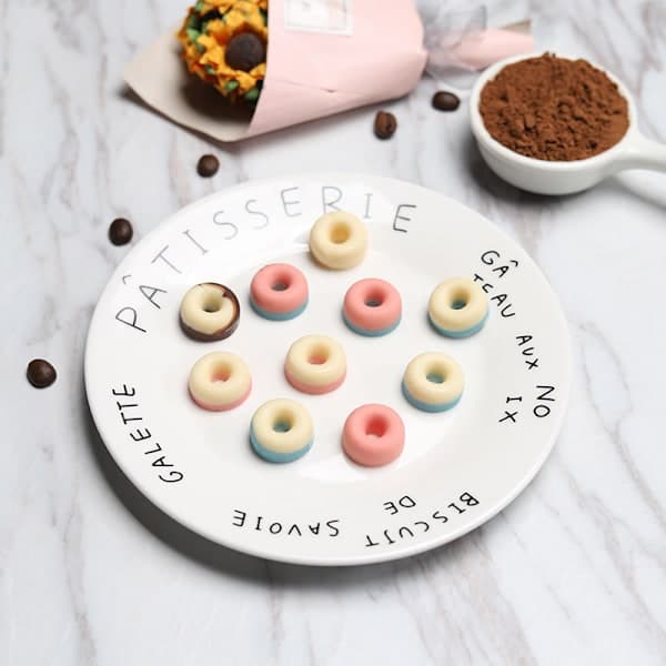 1 st 64 hål mini donut silikonformar DIY chokladgodis Rosa