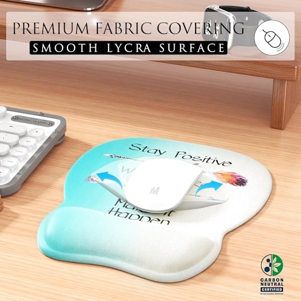 Ergonomisk musmatta med handledsstöd i memory foam, bekväm datormusmatta för laptop, smärtlindrande handledsstöd fjäderpil Feather Arrow