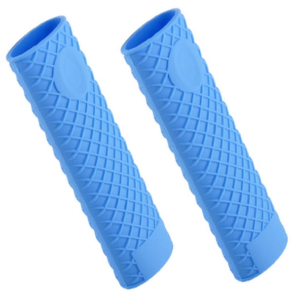 2-pack värmeskydd i silikon för stekpannehandtag Blå Blue