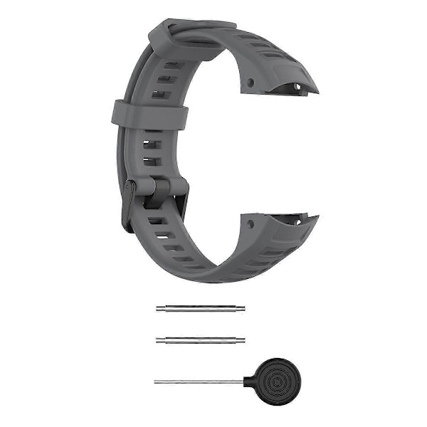 Silikon Klokkereim for Garmin Instinct Tactical/Instinct Tide/Instinct 2/Instinct Armbånd med Svart Spenne Grey