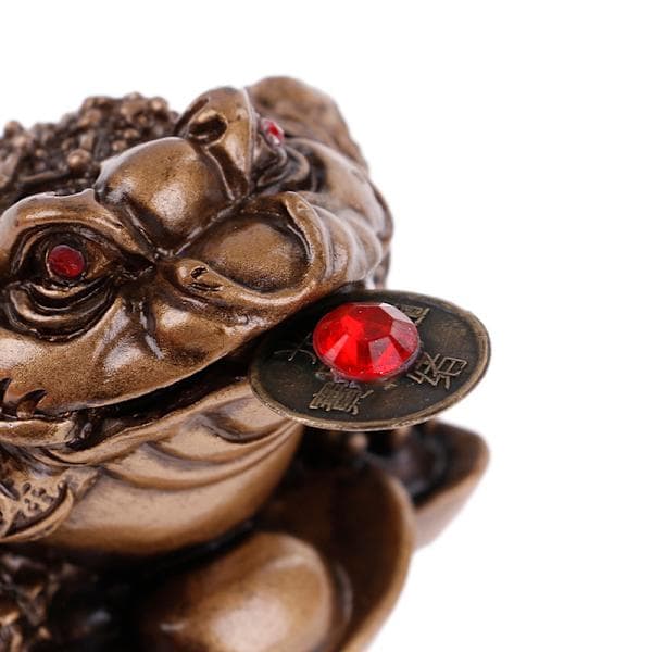 Feng Shui Pengar Lyckosam Förmögenhet För Groda Padda Mynt Ornament Luc B en storlek B