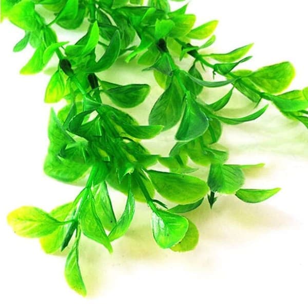 Akvarium grønn plastplante, kunstig plante til akvarium, grønn KLB