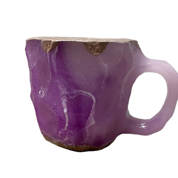 Mineral Krystall Kaffe Kobber Lilla
