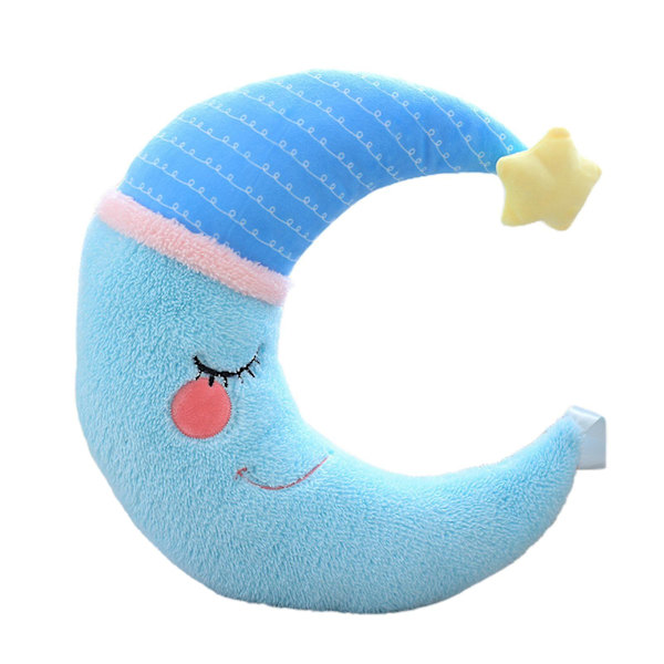 Plush Plysch Mjukt Fullt Fylld Mysig Touch Sov Accompany Doll Soffa Ornament Måne Dock Kasta Kudde Plysch Leksak Blue