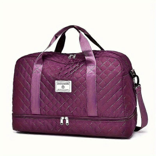 Luksuriøs Oversized Duffel Bag - Stilfuld & Holdbar med Vandtæt Rum Multi-Funktionel Carr Deep Purple