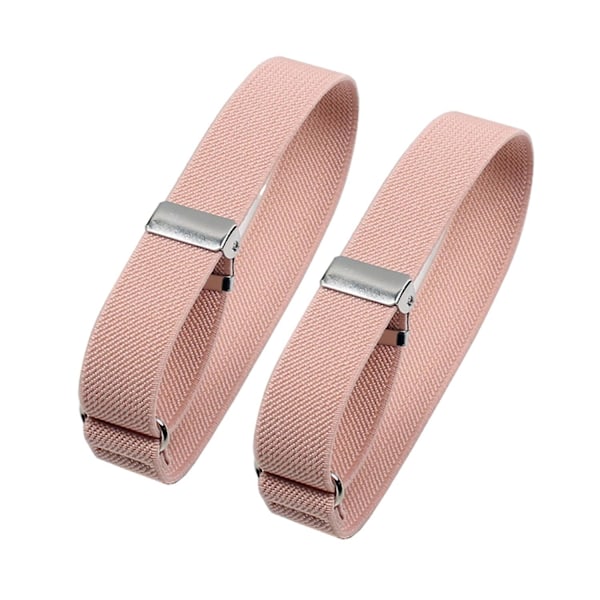 1 Par Elastiska Armband för Kvinnor och Män, Enfärgad Skjortärmshållare, Justerbara Armmanschetter, Kläder Dark brown