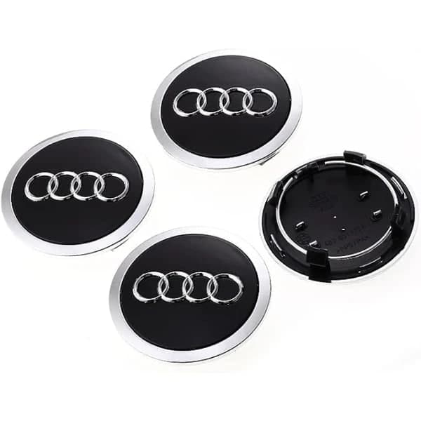 Navkapsler til AUDI 60mm 4-pak sort_Parisblack 80 sort black