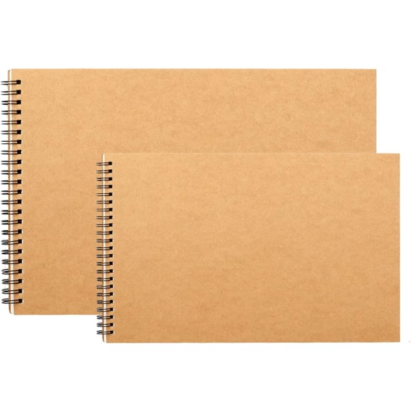 2-pack A5 A4 Skissblock Hård Baksida Omslag A4 A5 Spiralbunden Hardcover Skissblock 160g