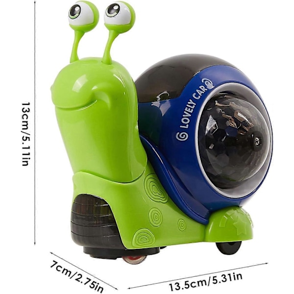 Krypende leker Snegle Baby leker Elektrisk Interaktivt Sansestimulerende leker for babyer Lysende leker med universelle hjul Baby Musikalske Snegle leker for småbarn