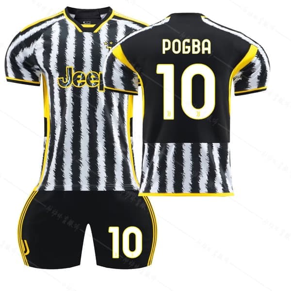 Juventus 23/24 Hemmaställ Fotbollströja Set - 10 POGBA 10 POGBA #28