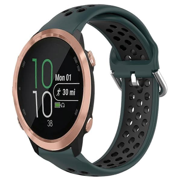 Silikonerem til Garmin Forerunner 645-lingling} Olivengrøn Sort Olive Green Black